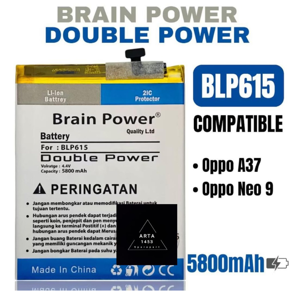 BATU BATRE BATRAI OPPO BLP615 BLP A37 A37F DOUBLE POWER