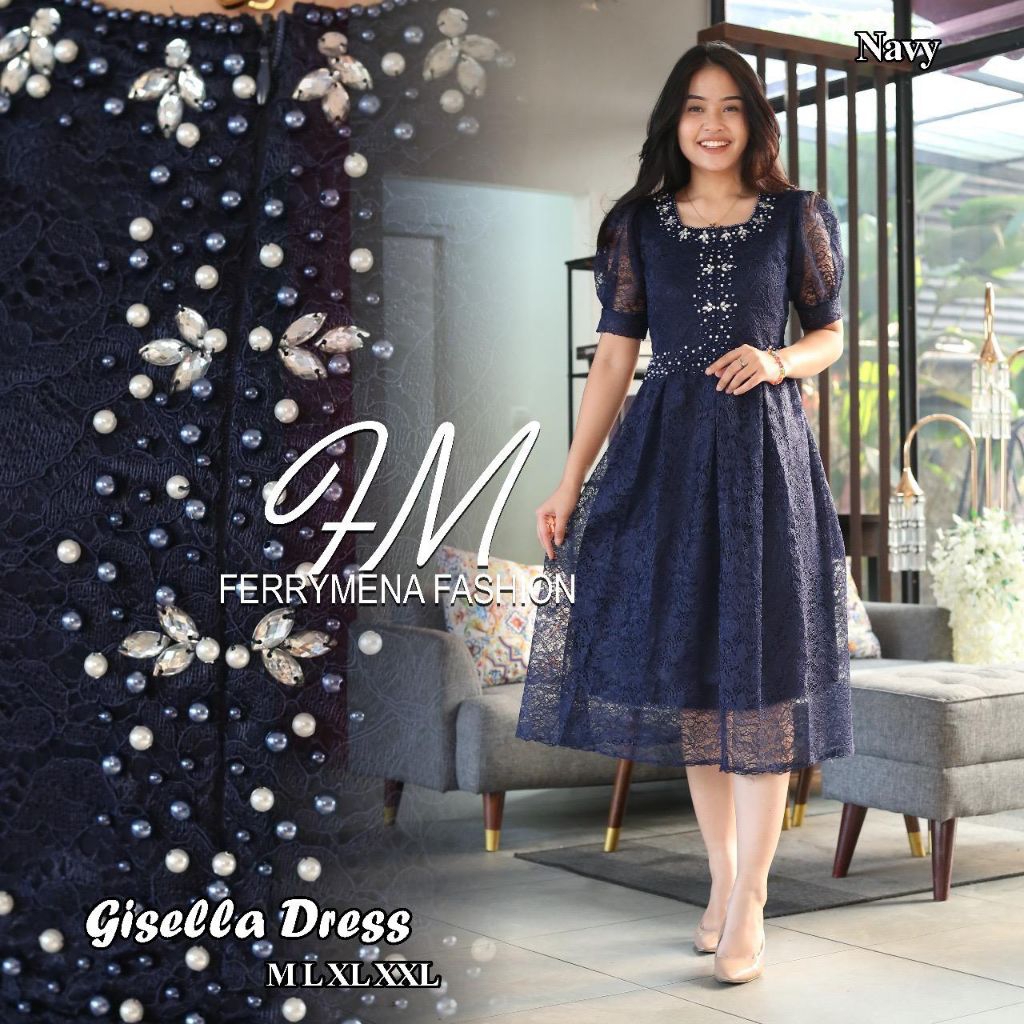 NEW DRESS 2025 / DRESS NATAL BRUKAT PAYET MIX FURING DRESS NATAL ELEGAN