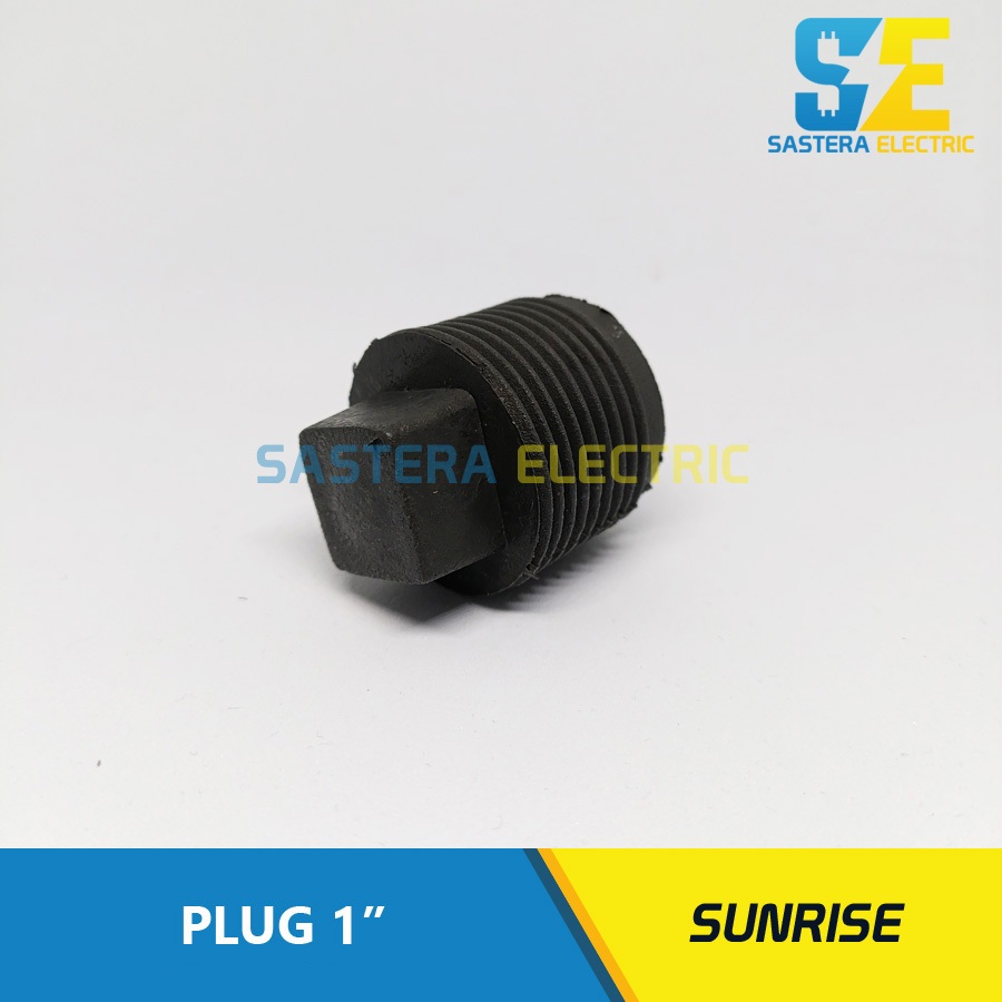 Plug 1" PVC Sunrise / Dop Drat Luar 1" inch / Pluk Tutup Pipa Drat Luar 1" PVC / Dop Ulir Luar 1"