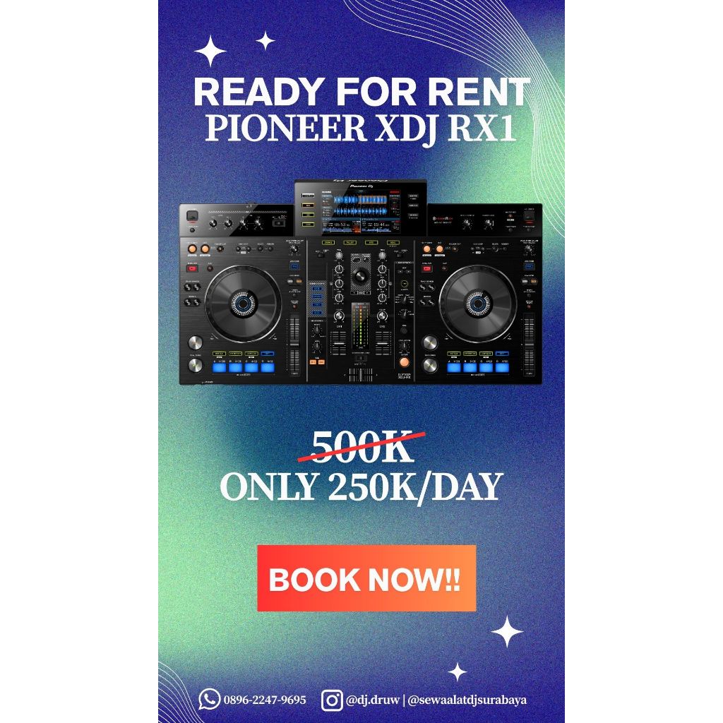 SEWA ALAT DJ PIONEER XDJ-RX 1 TERMURAH