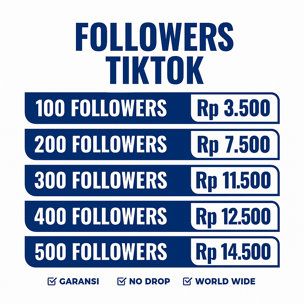FOLLOWER TIKTOK GRATIS REFILL 30 hari PENGIKUT TIKTOK FOLLOW TIKTOK High Quality
