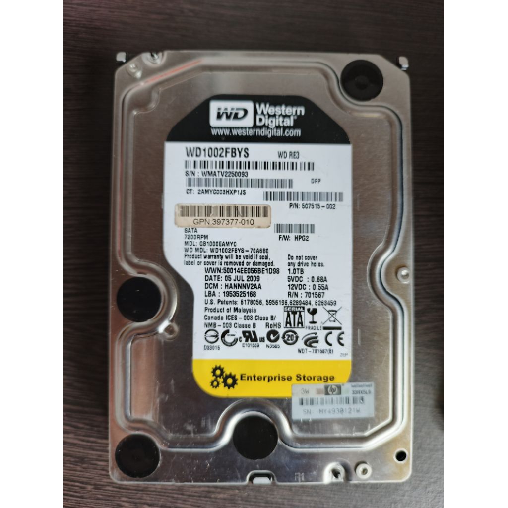 HarddIsk Computer WD Black 1 TB