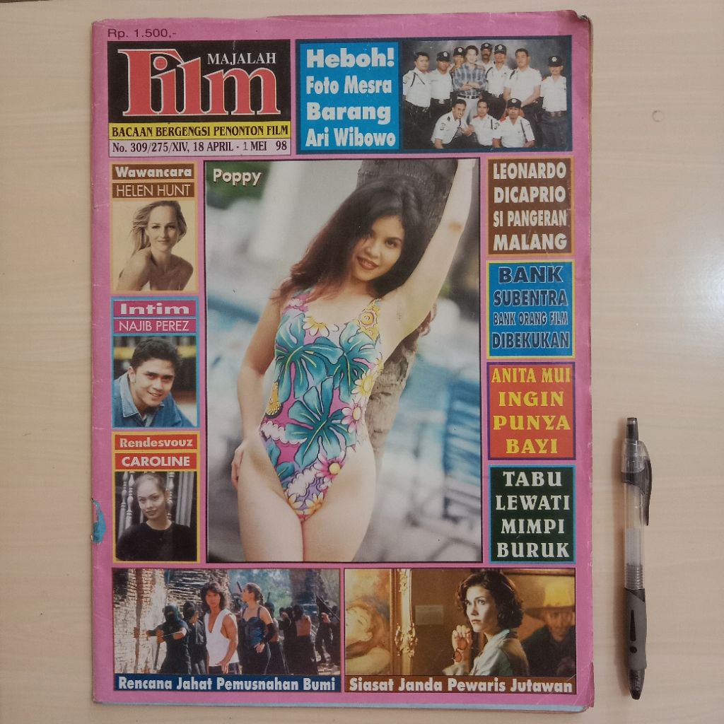 MAJALAH FILM TAHUN 1998 - Majalah Jadul Bekas Murah Original - B1