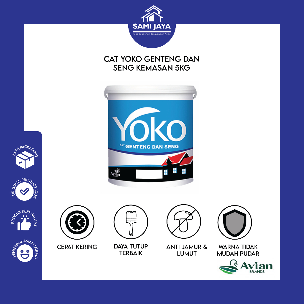 Cat Genteng dan Seng Yoko 4 Kg  II  Cat Yoko