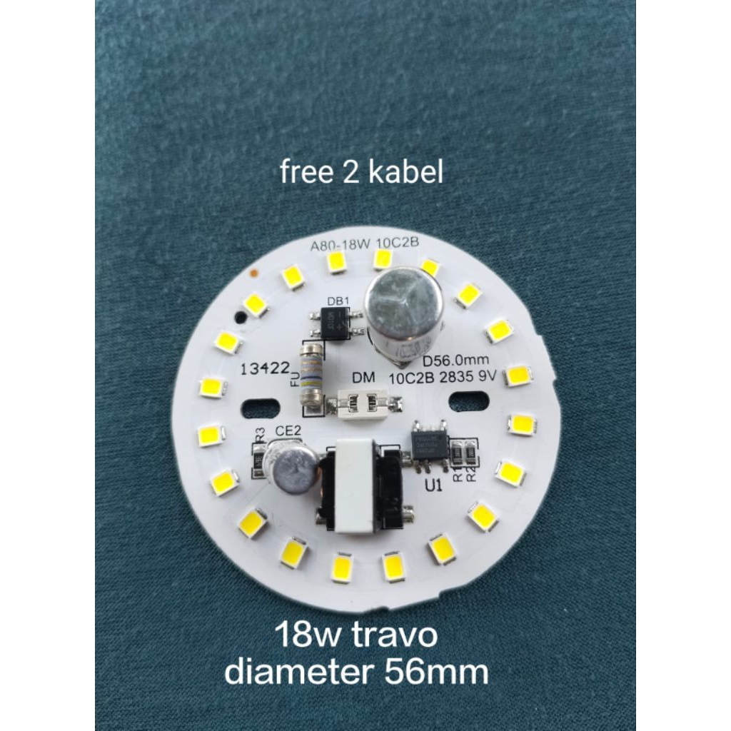 pcb lampu led 18watt DM cahaya putih diameter 56mm