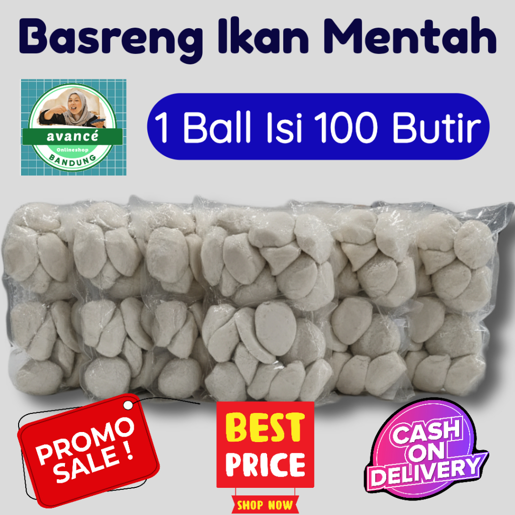 

1 Ball Basreng Mentah Asli Bandung Kemasan Non Vacuum (Isi 100 Butir)