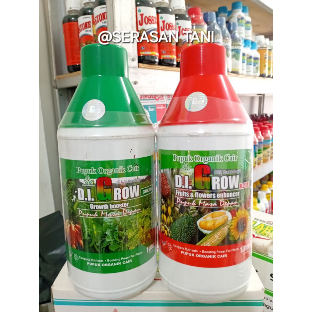 PUPUK ORGANIK CAIR D.I.GROW RED DAN D.I.GROW GREEN 1LT