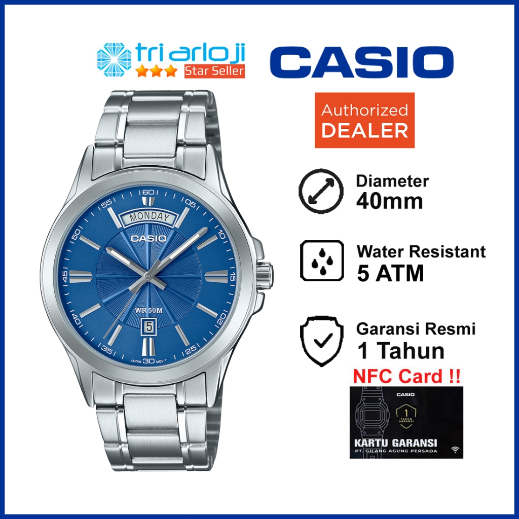 CASIO MTP-1381D-2AVDF Jam Tangan Pria Analog MTP-1381D-2A MTP 1381D 2AVDF MTP1381D