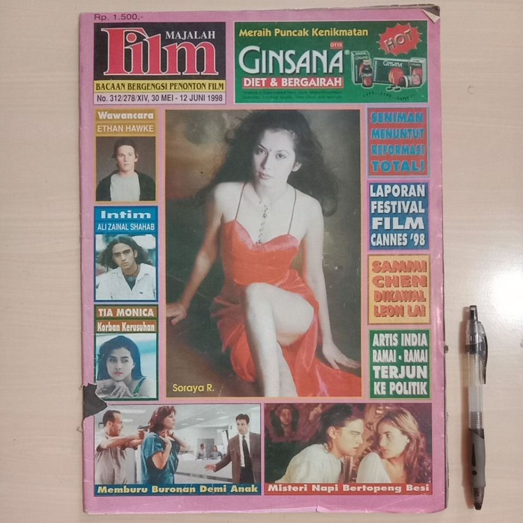 MAJALAH FILM TAHUN 1998 - Majalah Jadul Bekas Murah Original - B1