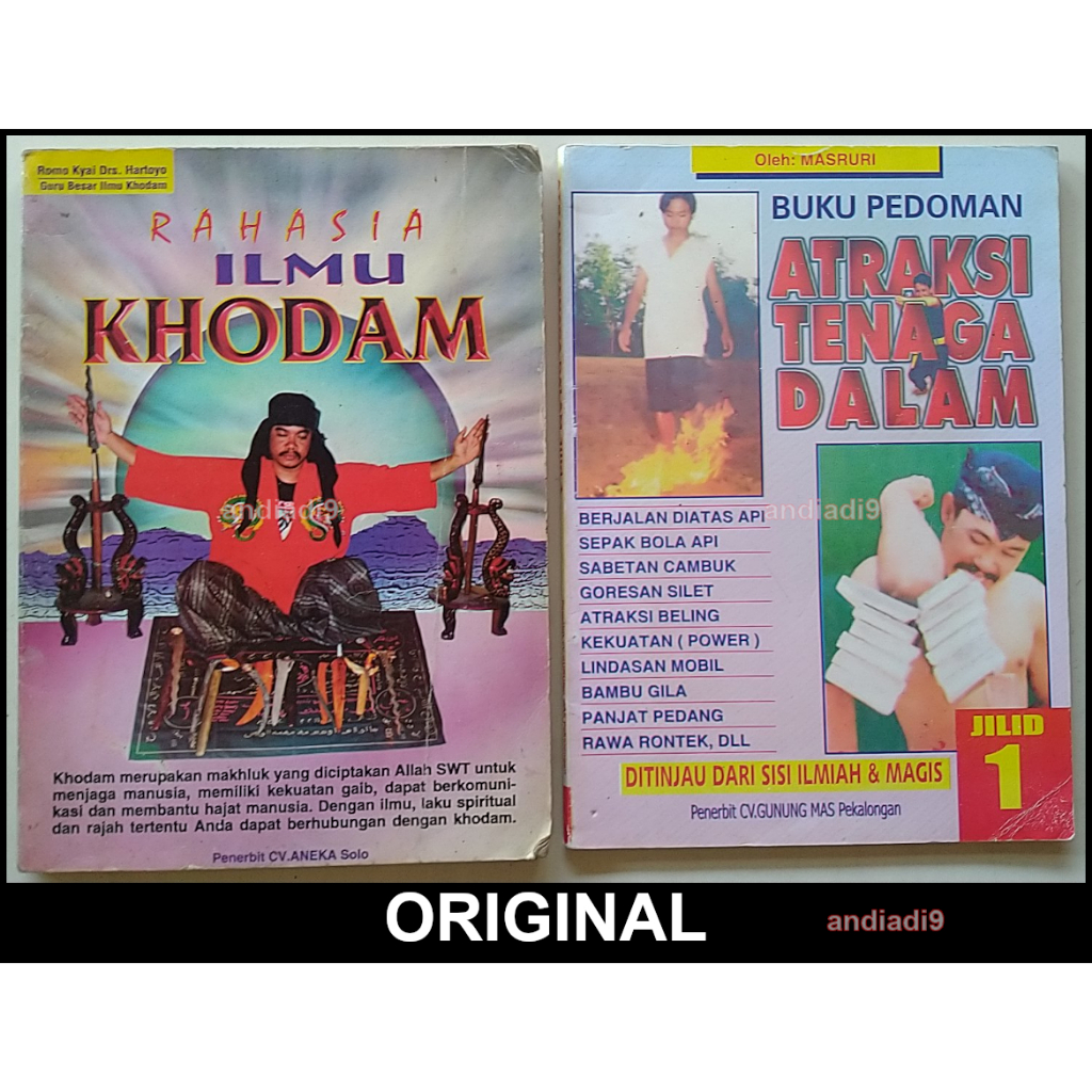 BUKU PEDOMAN ATRAKSI TENAGA DALAM JILID 1 MASRURI RAHASIA ILMU KHODAM ROMO KYAI DRS. HARTOYO ORIGINA