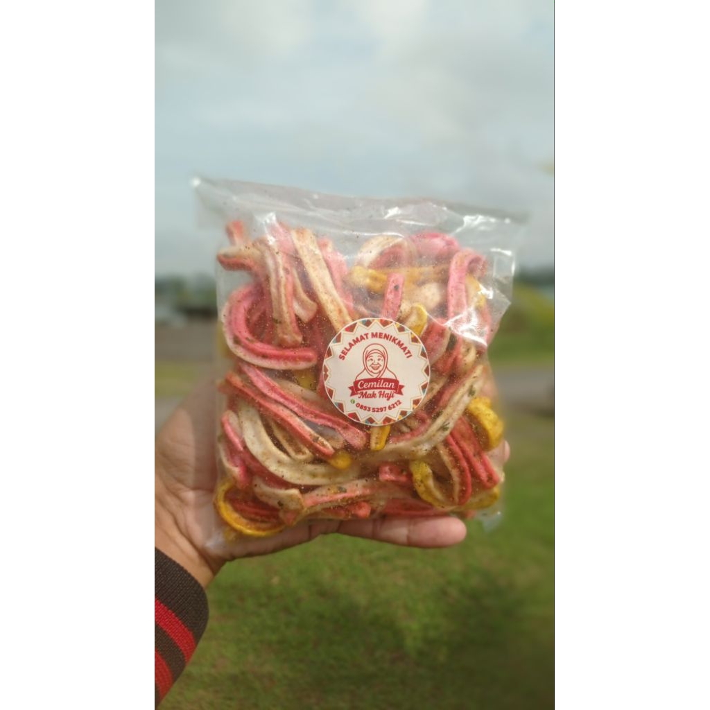 

KERUPUK SEBLAK KERING BETON BANTET/KERUPUK BETON PEDAS dan GRUIH DAUN JERUK