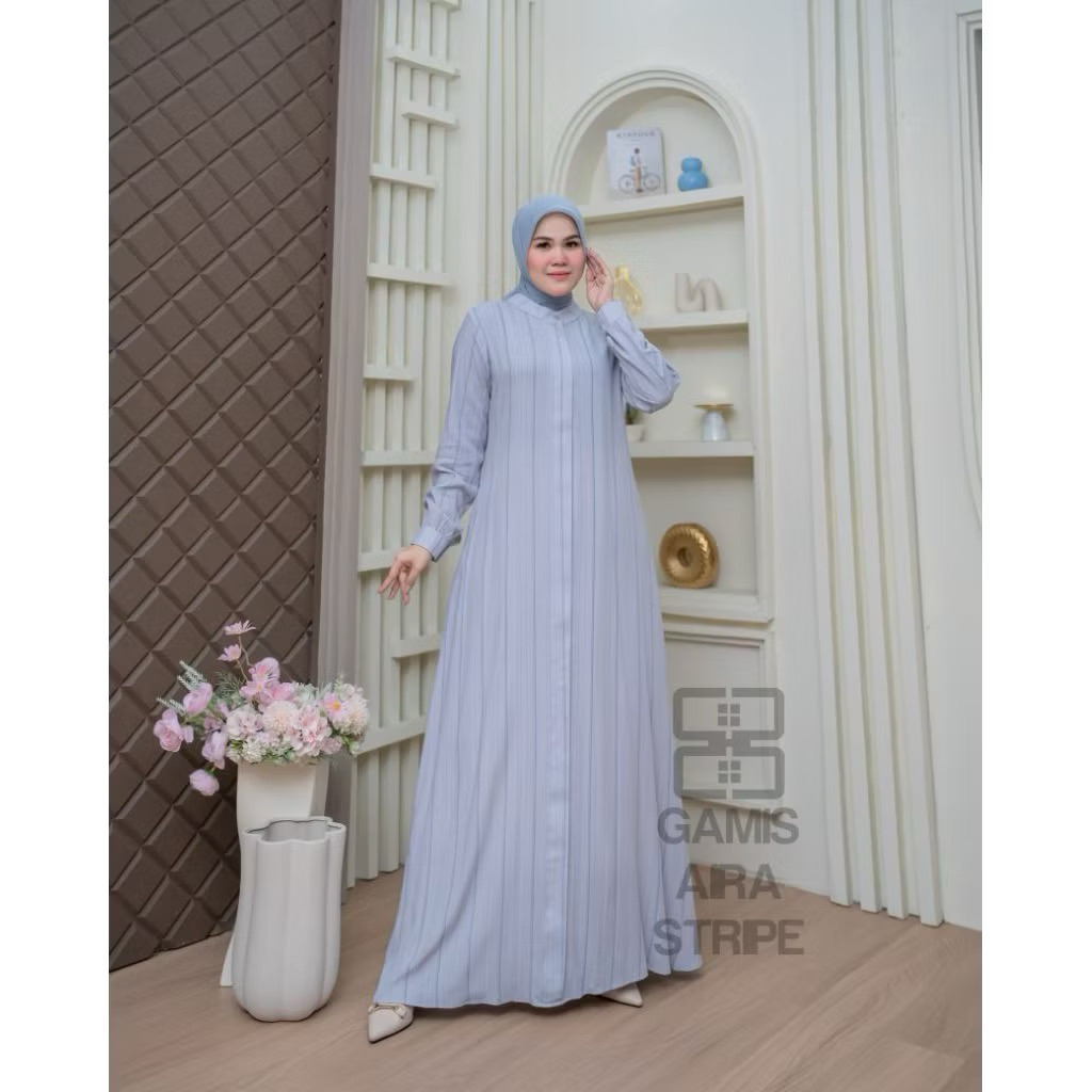 Gamis Aira Stripe Guzel Premium