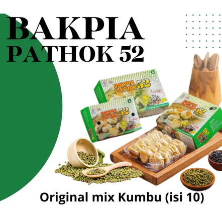 

BAKPIA PATHOK 52 ISI 10 - Bakpia Oleh Oleh Asli Khas Jogja