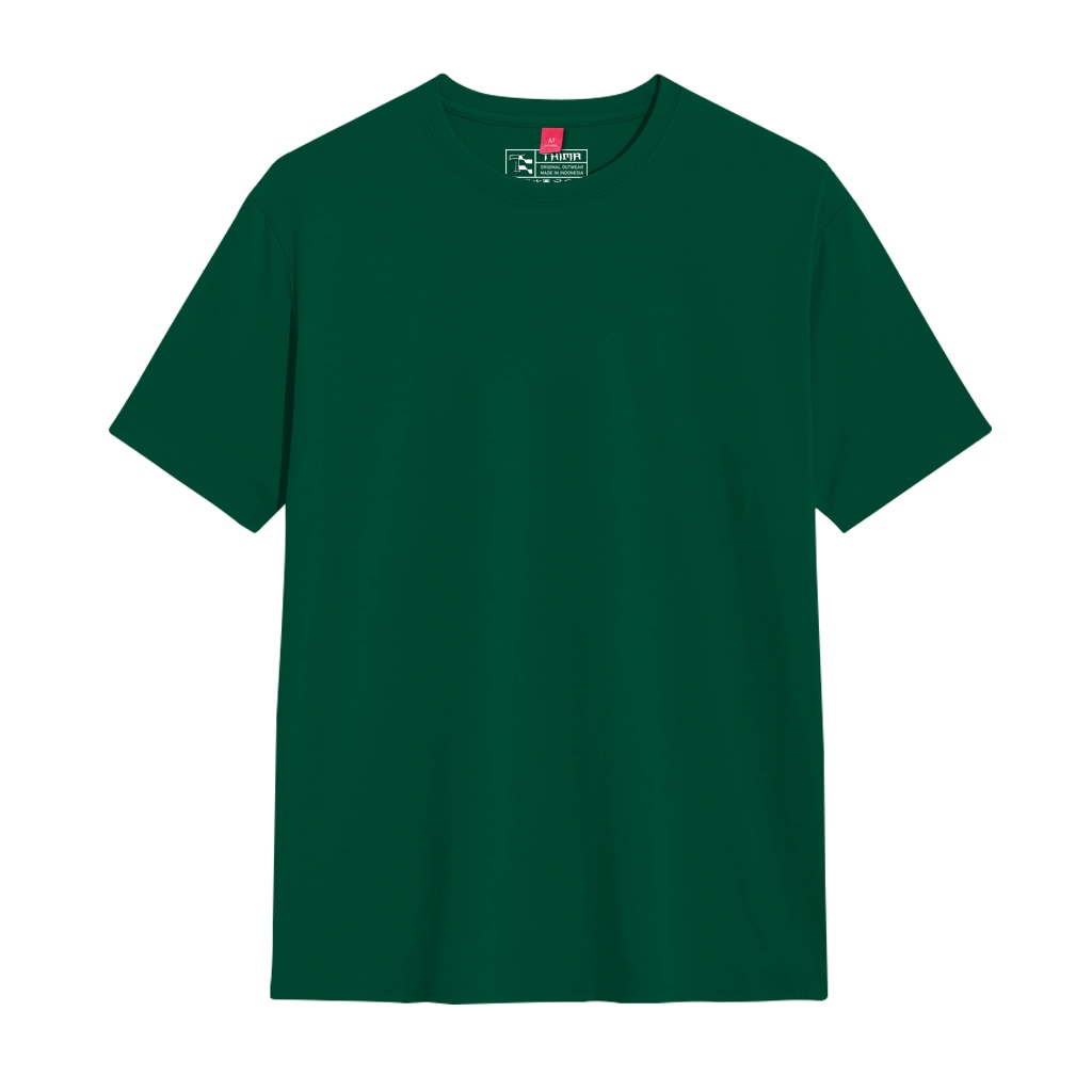 Kaos Distro Unisex Polos Hijau Botol