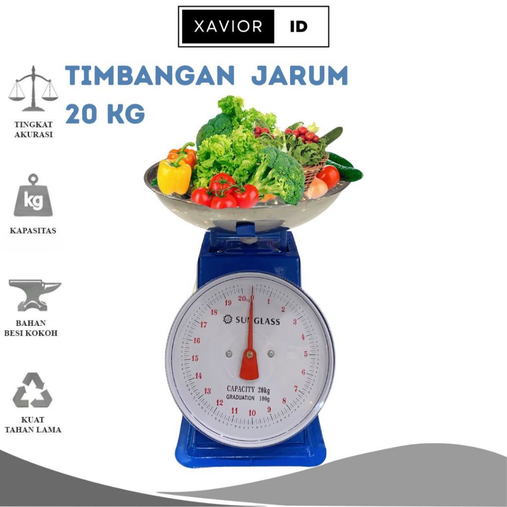 XV Timbangan Duduk Jarum 20kg / Timbangan Analog Manual / Timbangan Sembako