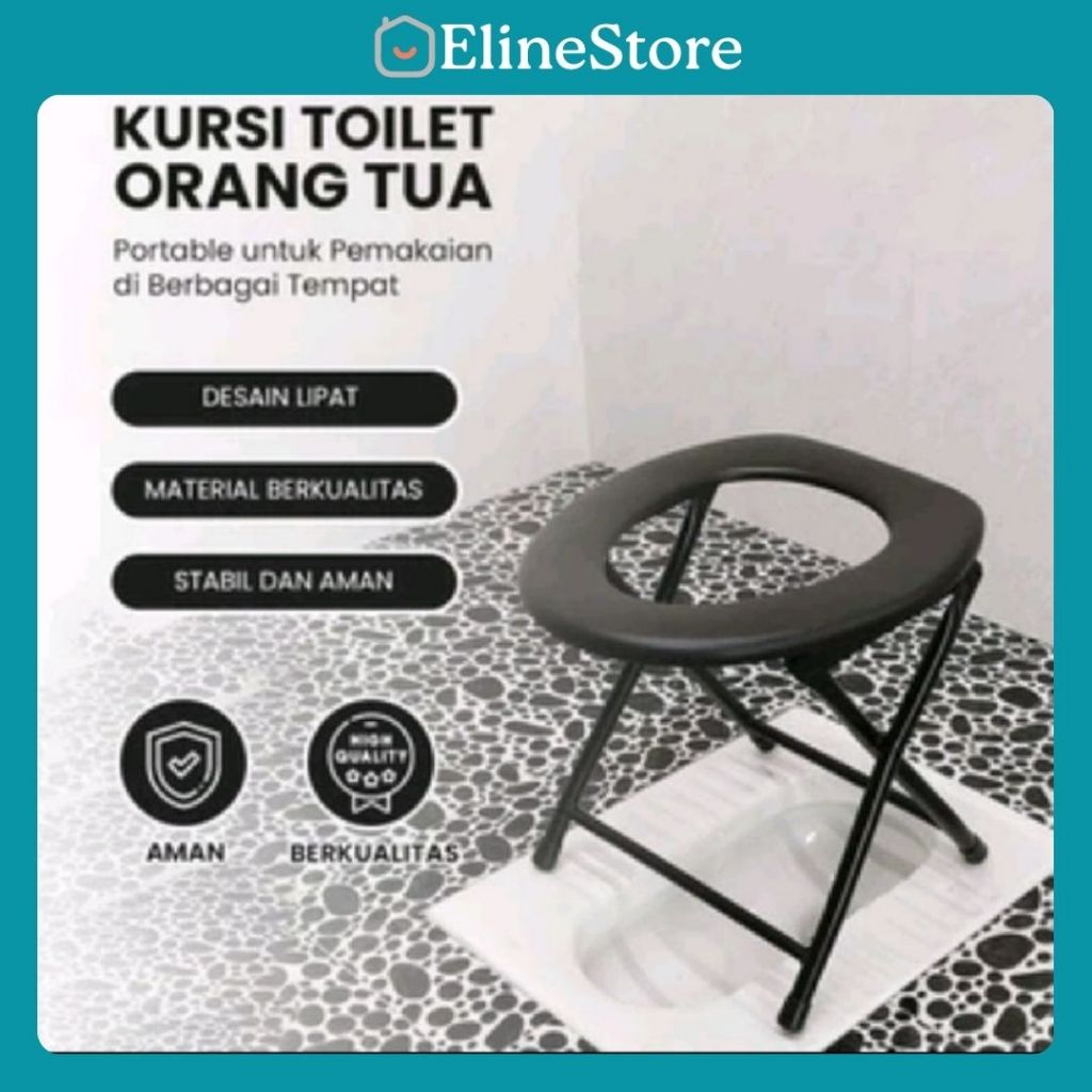 Kursi Toilet WC Duduk WC Portable Bagi Orang Tua Lansia Wanita Ibu Hamil Dewasa Kloset ElineStore
