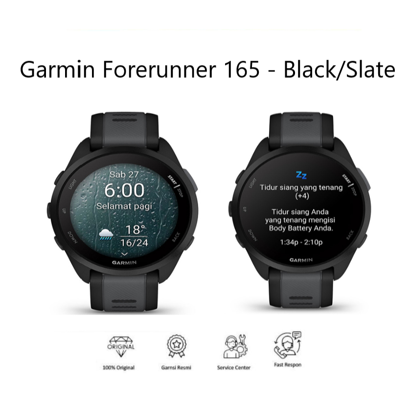 Garmin Forerunner 165 Black / Slate - Garmin Forerunner 165 Black Original