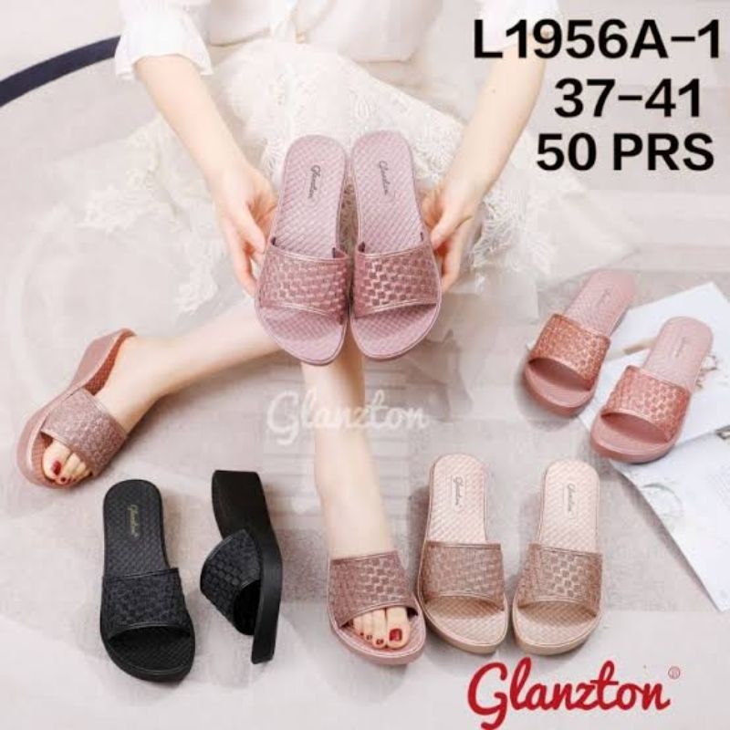 sandal glanzton tinggi import full jelly sandal tinggi wanita sandal perempuan selop karet glister