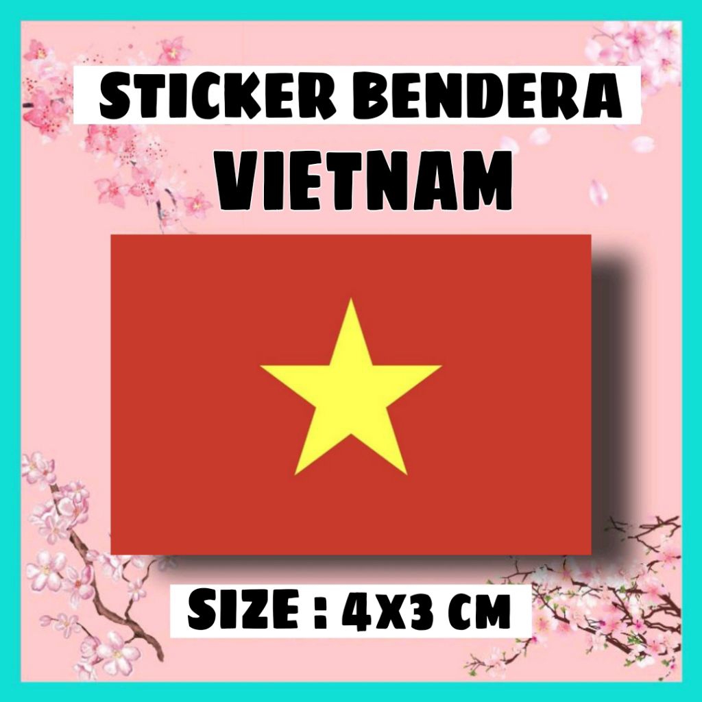 

STICKER BENDERA VIETNAM | COUNTRY NEGARA EROPA ASIA AFRIKA INTERNASIONAL MANCA NEGARA LUAR NEGERI