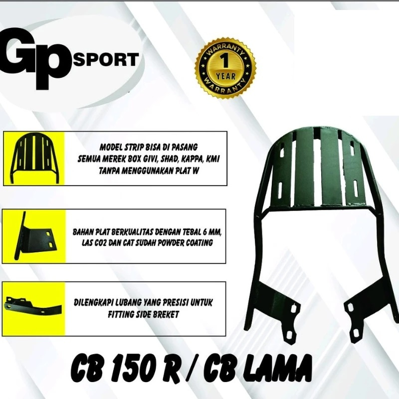 Breket Box Motor Honda OLD CB150R GP Sport Plat utk Givi Shad Kappa