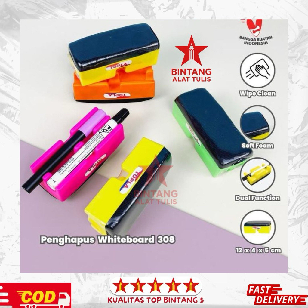 

Penghapus Whiteboard TOPLA Dual Function – Soft Foam