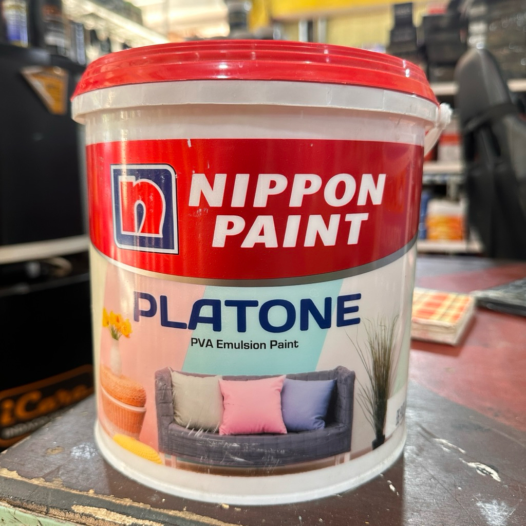 CAT TEMBOK AIR NIPPON PAINT PLATONE PVA UKURAN 4,5KG WARNA PUTIH