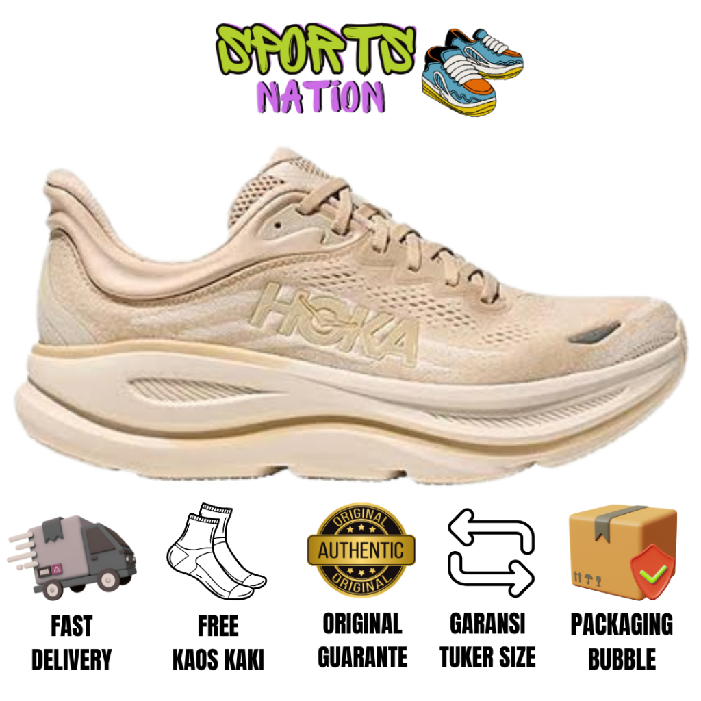 Sepatu Running Wanita Hoka Original Hoka Clifton 10 Vanilla Brich