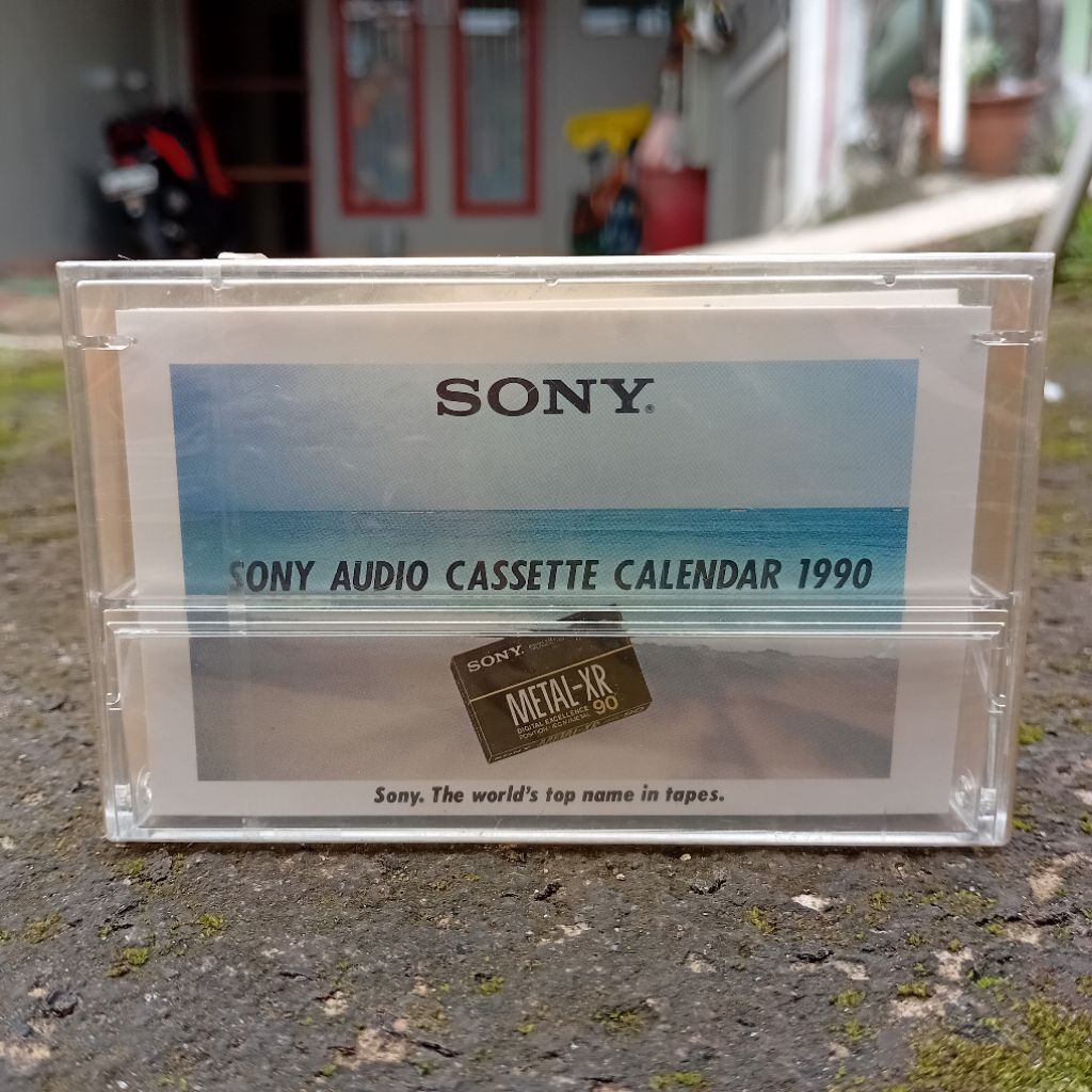 Kalender Sony Audio Cassette Calendar 1990 Vintage Made in Japan Segel Nos