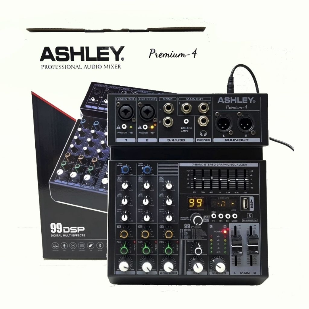 MIXER AUDIO ASHLEY 4 CHENEL BLUETOOTH RECORDING
