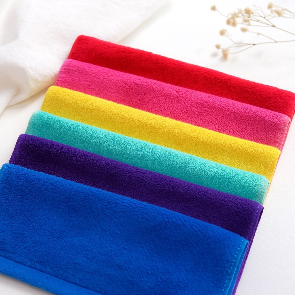 3 Pcs - Saputangan Handuk Katun Lembut 30x30 – Serbaguna & Menyerap Air . Saputangan Handuk Serbagun