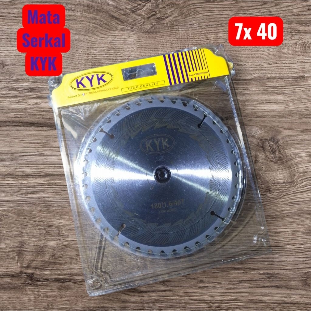 mata gergaji kayu 7 inch / mata gergaji kayu 7x40t kyk / mata circular saw kayu tct