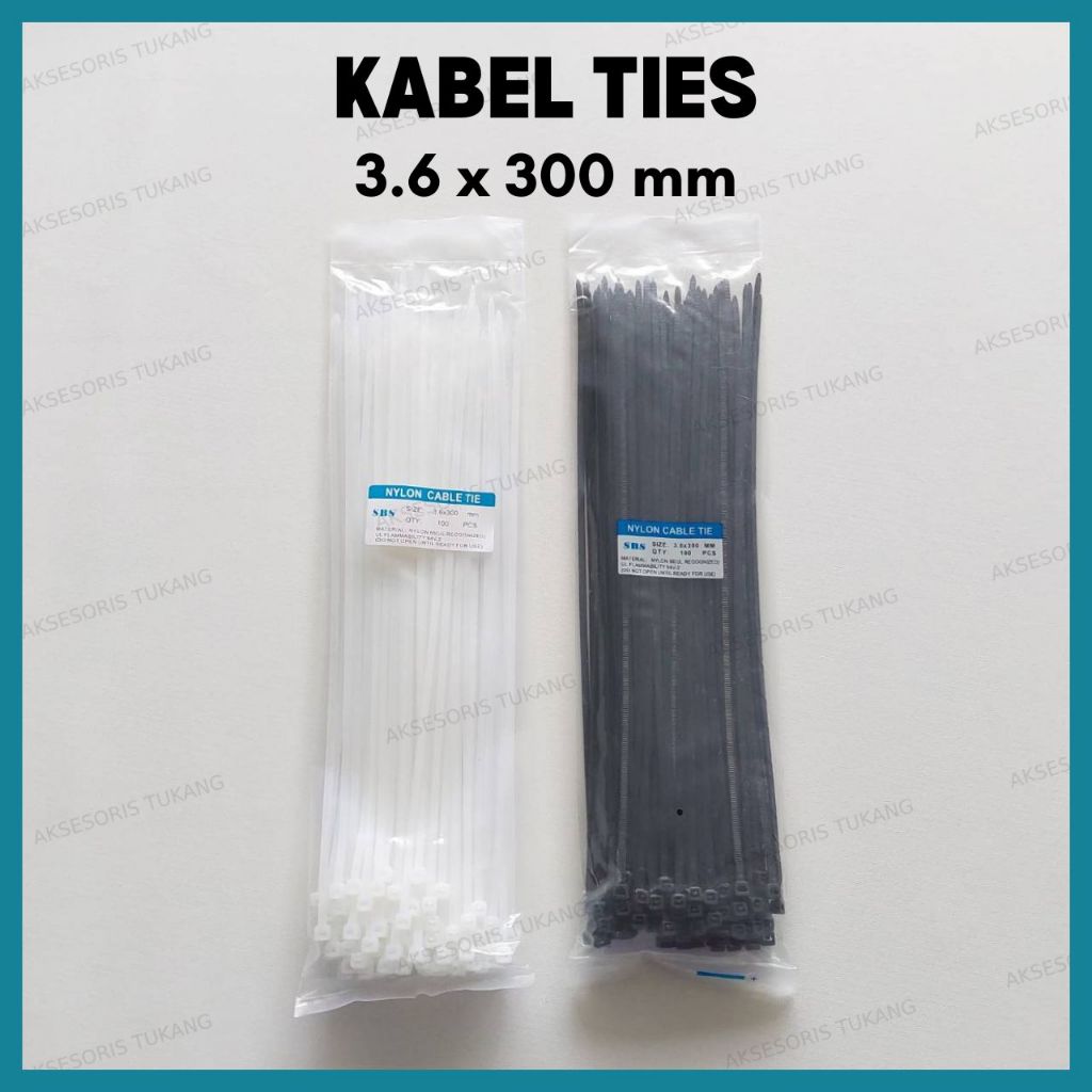 

Kabel Ties 30cm Kabel Tis 3.6cm x 300mm Nylon Cable Ties Tie 30 cm Isi 100 Pcs
