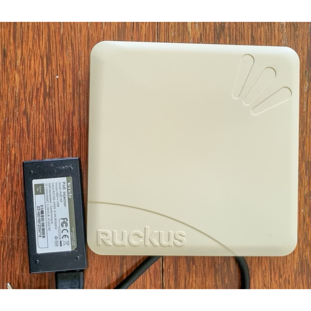 Ruckus ZoneFlex 7372 Access Point + PoE Tenda PoE15F – WiFi Stabil & Kuat