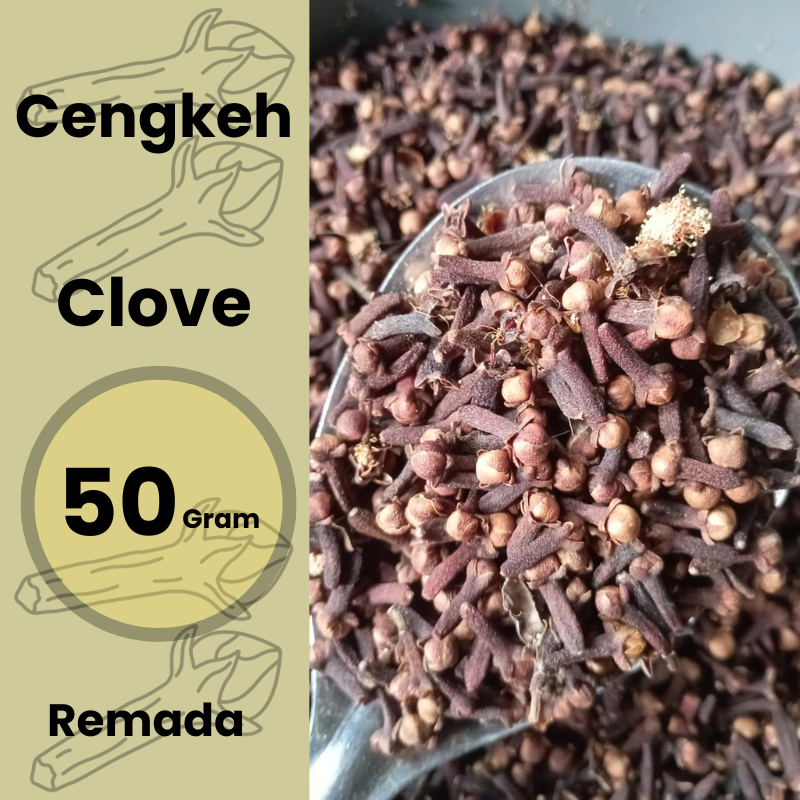 Cengkeh Clove 50 gram Kering Jawa Bumbu Rempah Herbal Spices Kebumen Purworejo