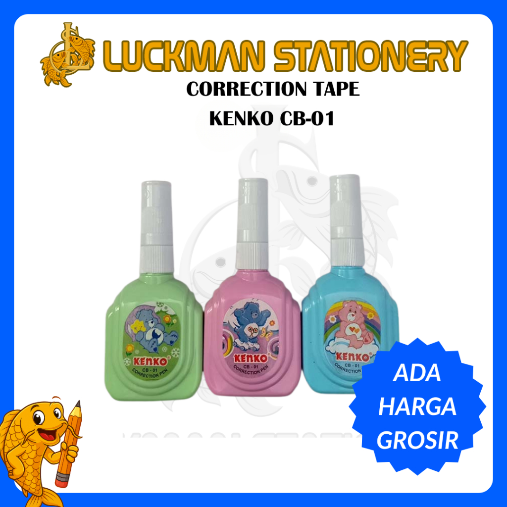 

LUCKMAN STATIONERY - KENKO CORRECTION FLUID CB-01 / TIPEX CAIR / STIPO KENKO