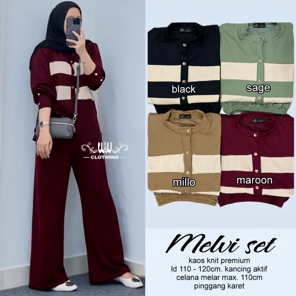 BISA COD BAJU MALDIVA SET //MELVI SET BY ARKEN
