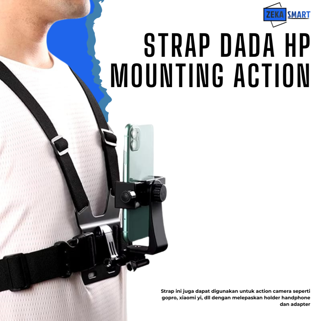 Strap Dada HP Smartphone Body Chest Strap Mounting Action