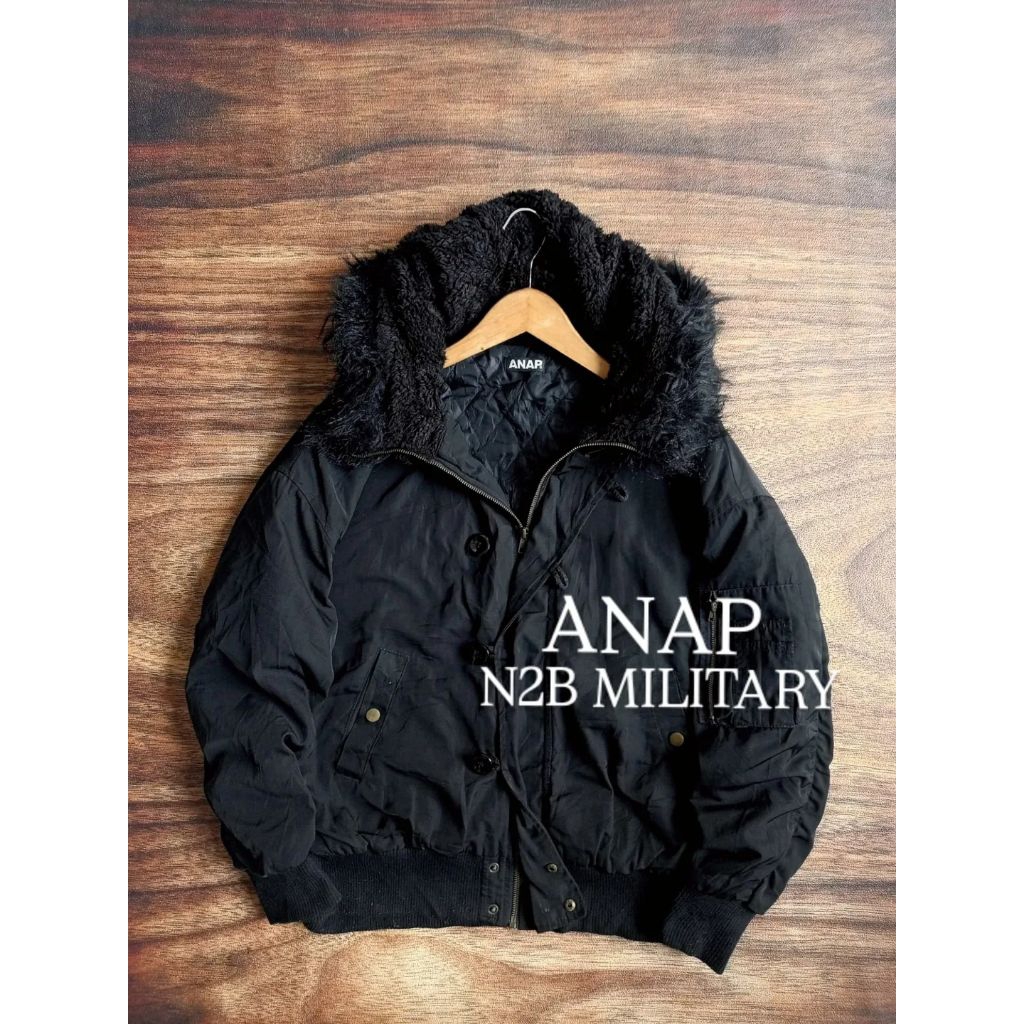 JAKET ANAP N2B MILITARY DALEMAN DAKRON PRIA/UNISEX SECOND PRELOVED