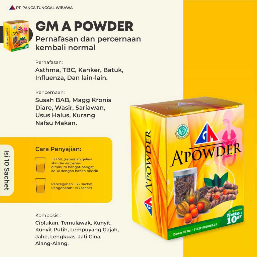 A Powder GM Herbal Untuk Asam Lambung
