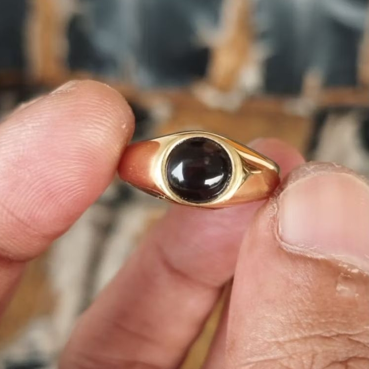 cincin akik yaman wulung size kecil keren bisa untuk pria atau wanita