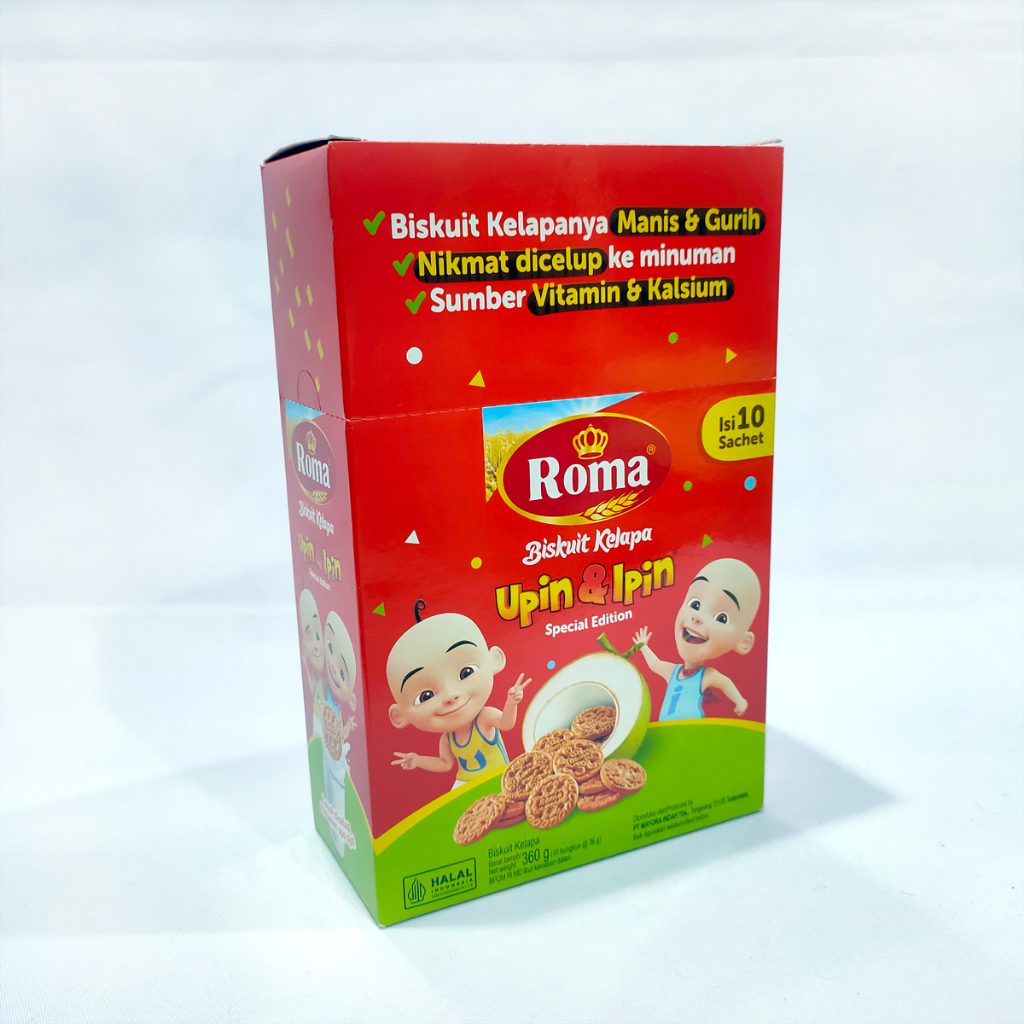 

Roma Biskuit Kelapa Edisi Upin & Ipin 360 gr Isi 10 Bungkus