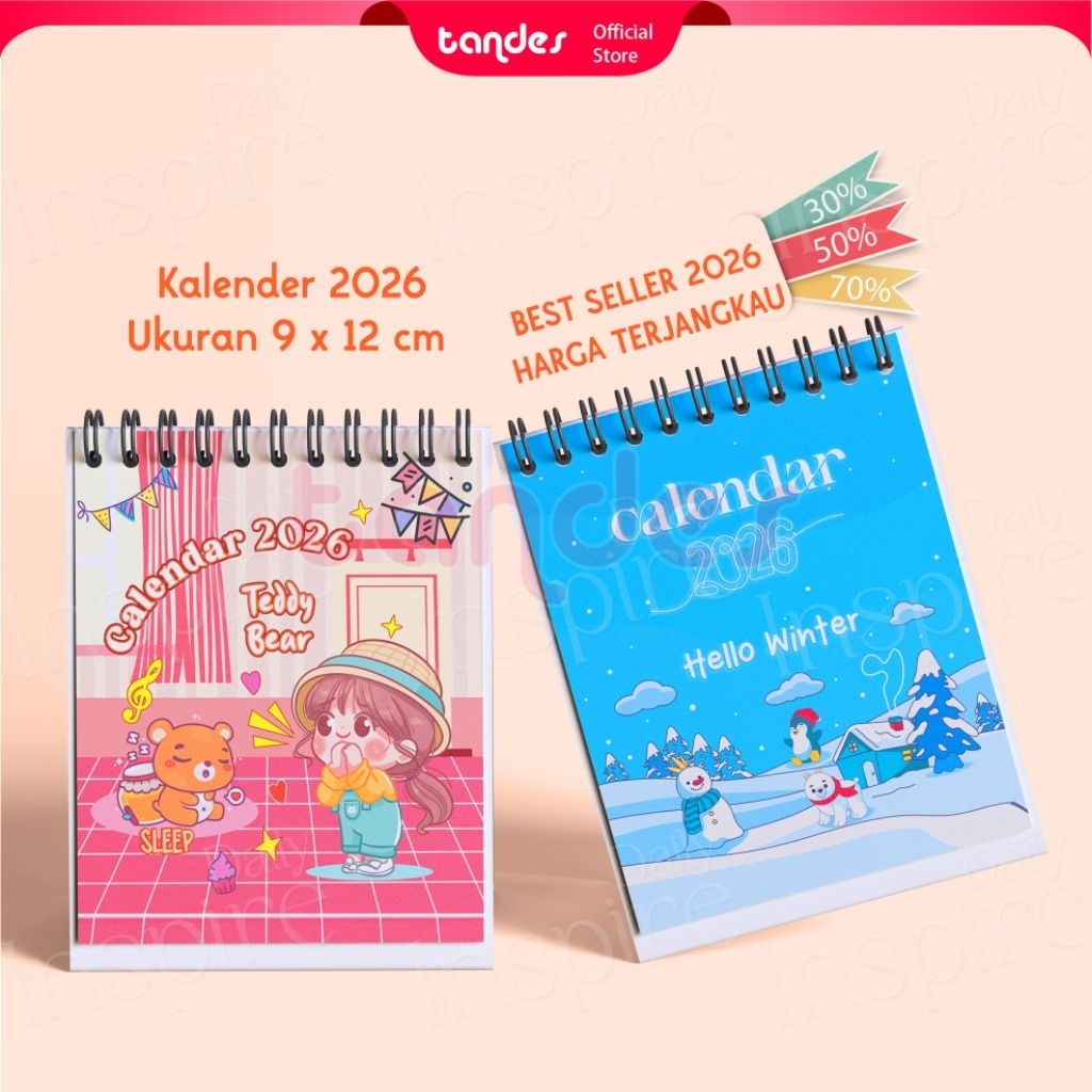 

TERBARU Kalender 2026 Kalender Meja Kalender Mini 2026 Happy new year Calendar 2026 premium