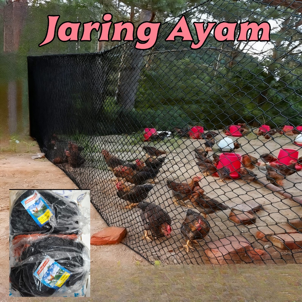 Jaring Ayam LEBAR 2 METER Jaring Pagar Ayam - Burung Jaring Pagar Tanaman Jaring pagar ayam, jaring