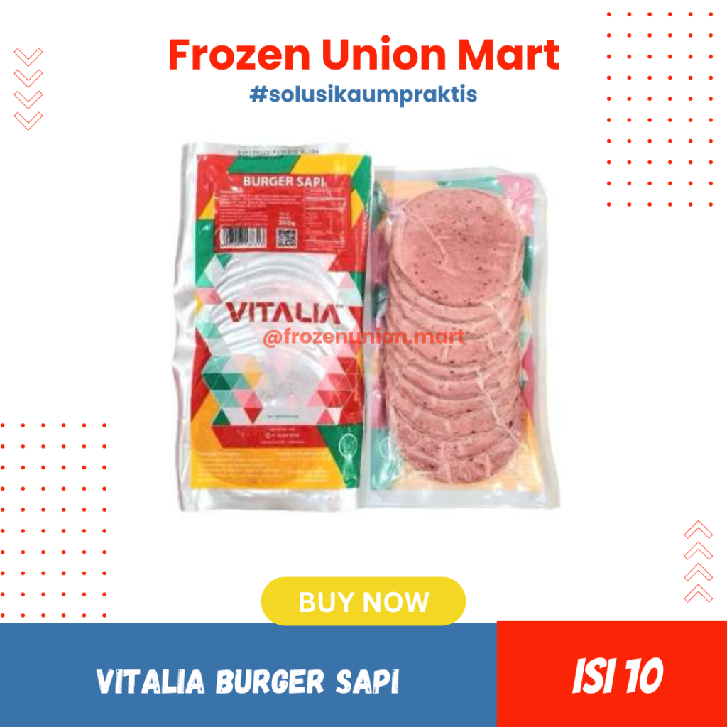 

Vitalia burger sapi isi 10 (250gr)