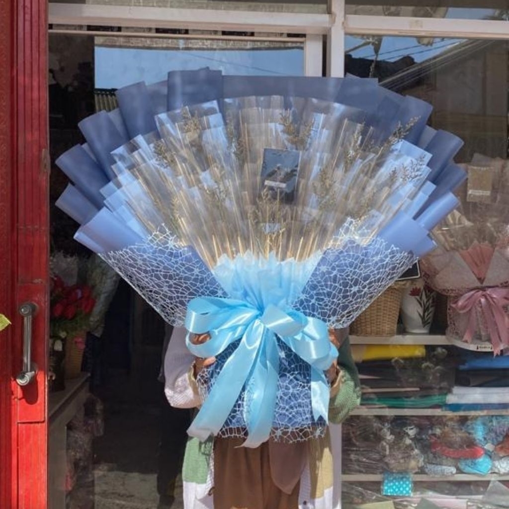 Kerangka Buket Uang Kosong 10 20 30 40 50 Lembar Slot Besar Jumbo Premium Wisuda Cewek Cowok