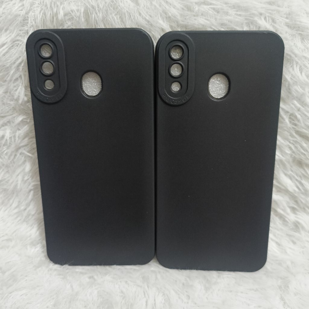 SoftCase Full Black Samsung M20 Silikon MaCaron Pro Camera Pelindung Belakang hp