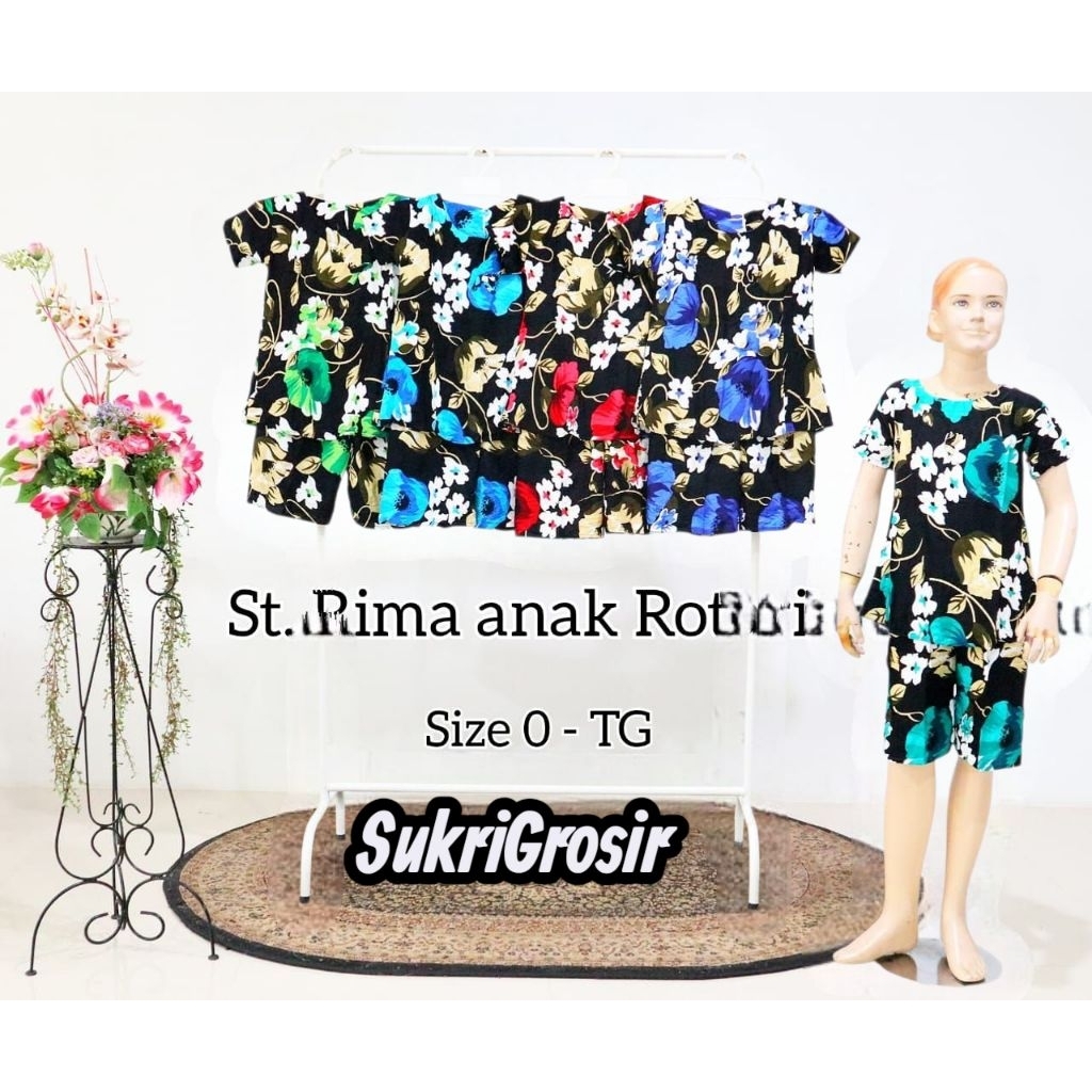 SETELAN PANTAI ANAK BALI RIMA MOTIF KEMBANG PASTA PAYUNG