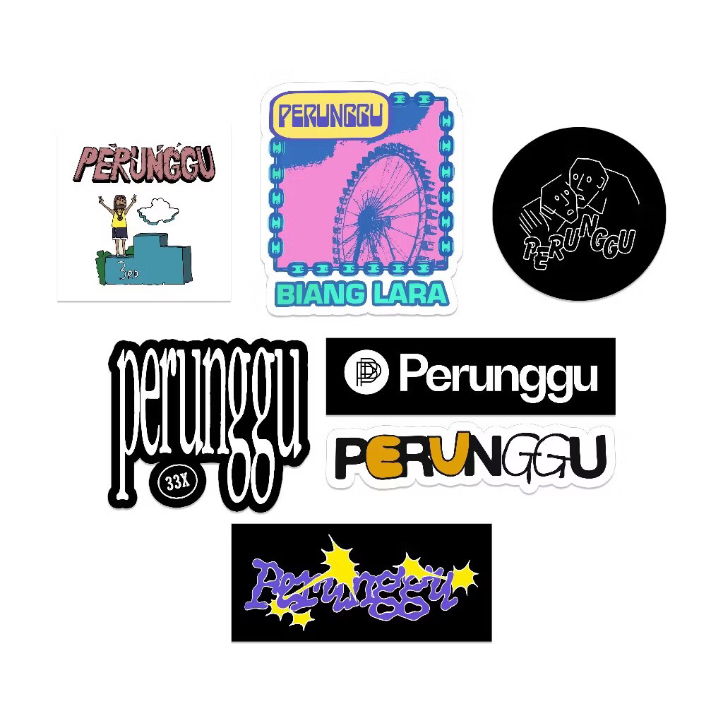 Perunggu - Stiker Satuan | Sticker Vinyl | Stiker Helm | Stiker Tumbler | Stiker Perunggu | Stiker G
