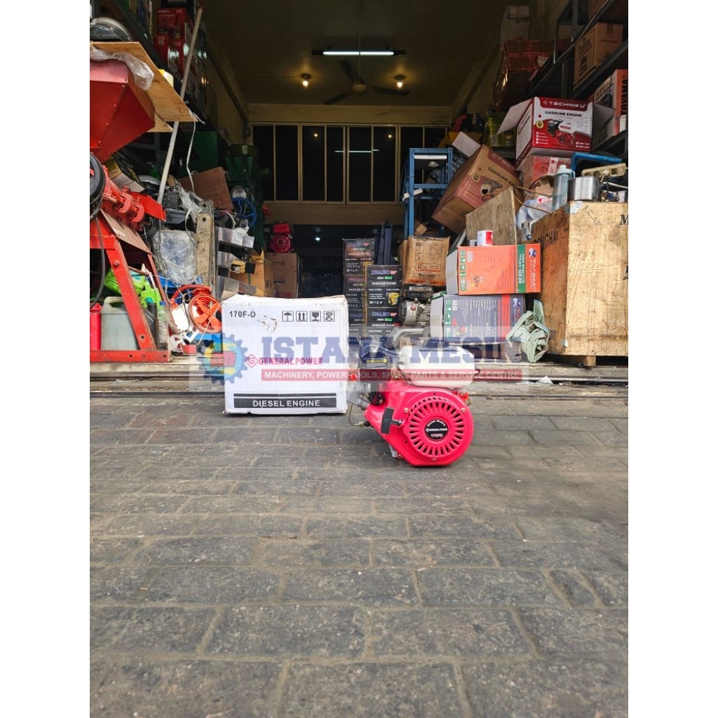 MESIN DIESEL SOLAR 5HP PENGGERAK SERBAGUNA ENGKOL TARIK GENERAL 170FD ENGINE