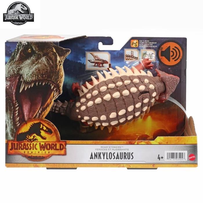 JURASSIC WORLD 2022 Dominion Roar Strikers Ankylosaurus Figure